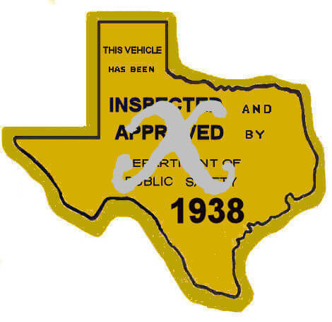 (image for) 1940 Texas Safety Lane Inspection Stickers
